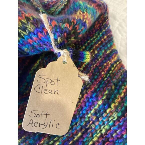 Multi Stripe Beanie With Ties - Picture 7 of 7